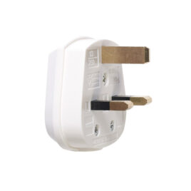 13A White Nylon Plug